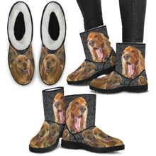 Load image into Gallery viewer, Amazing Cocker Spaniel Print Faux Fur Boots For Women-Free Shipping