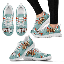 Load image into Gallery viewer, Bentheim Black Pied Pig Christmas Running Shoes For Women- Free Shipping