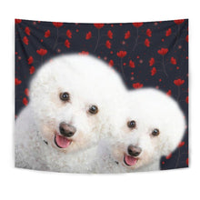 Load image into Gallery viewer, Bichon Frise Floral Print Tapestry-Free Shipping