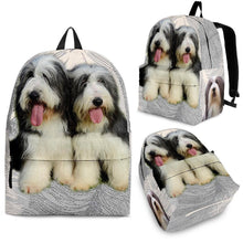 Load image into Gallery viewer, Bearded Collie Print Backpack- Express Shipping