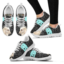 Load image into Gallery viewer, Afghan Hound On Black-Women's Running Shoes-Free Shipping