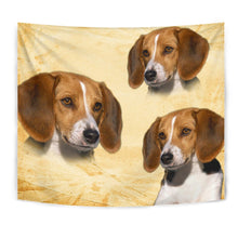Load image into Gallery viewer, American Foxhound On Yellow Print Tapestry-Free Shipping