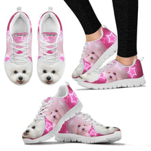 Load image into Gallery viewer, Bichone Frise On Pink Print Running Shoes For Women- Free Shipping