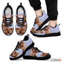 Load image into Gallery viewer, Abyssinian Cat Print (White/Black) Running Shoes For Men-Free Shipping