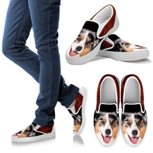 Load image into Gallery viewer, American Shepherd Print Slip Ons For Women- Express Shipping
