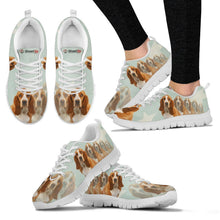 Load image into Gallery viewer, Basset Hound Creamy Power Mints Print Running Shoes For Women-Free Shipping