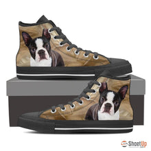 Load image into Gallery viewer, Boston Terrier Dog-Women's High Top Canvas Shoes-Free Shipping
