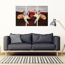 Load image into Gallery viewer, Border Terrier With Love heart Print-5 Piece Framed Canvas- Free Shipping