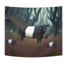 Load image into Gallery viewer, Belted Galloway Cattle (Cow) Print Tapestry-Free Shipping