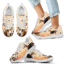 Load image into Gallery viewer, Basset Hound With Glasses Print Running Shoes For Kids- Free Shipping
