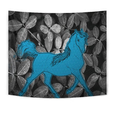 Load image into Gallery viewer, Anglo Arabian Horse On Black Print Tapestry-Free Shipping
