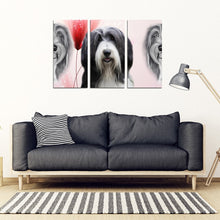 Load image into Gallery viewer, Bearded Collie Print-5 Piece Framed Canvas- Free Shipping