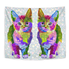 Load image into Gallery viewer, Amazing Cat Color Art Print Tapestry-Free Shipping