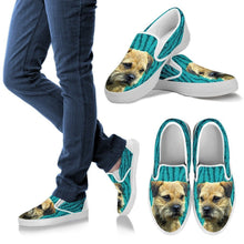 Load image into Gallery viewer, Border Terrier Print Slip Ons For Women-Express Shipping