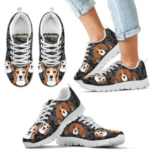 Load image into Gallery viewer, Beagle On Black-Kid's Running Shoes-Free Shipping