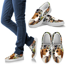Load image into Gallery viewer, Amazing Beagle Dog Print Slip Ons For Women-Express Shipping