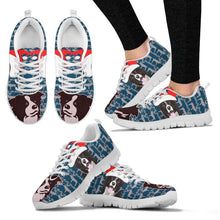 Load image into Gallery viewer, Border Collie Dog Print Christmas Running Shoes For Women-Free Shipping