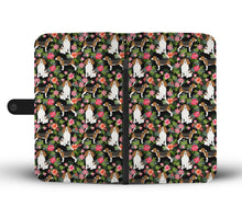 Load image into Gallery viewer, Beagle Dog Floral Print Wallet Case-Free Shipping