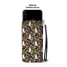 Load image into Gallery viewer, Beagle Dog Floral Print Wallet Case-Free Shipping