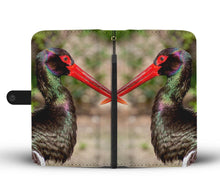 Load image into Gallery viewer, Black Stork Bird Print Wallet Case-Free Shipping