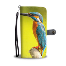 Load image into Gallery viewer, Beautiful Kingfisher Bird Print Wallet Case-Free Shipping