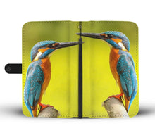 Load image into Gallery viewer, Beautiful Kingfisher Bird Print Wallet Case-Free Shipping