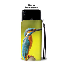 Load image into Gallery viewer, Beautiful Kingfisher Bird Print Wallet Case-Free Shipping