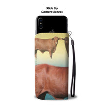 Load image into Gallery viewer, Amazing Santa Gertrudis Cattle (Cow) Print Wallet Case-Free Shipping