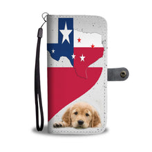 Load image into Gallery viewer, Amazing Golden Retriever heart Print Wallet Case-Free Shipping-TX State