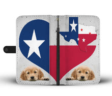 Load image into Gallery viewer, Amazing Golden Retriever heart Print Wallet Case-Free Shipping-TX State