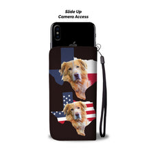 Load image into Gallery viewer, Amazing Golden Retriever Dog On Map Print Wallet Case-Free Shipping-Tx State