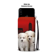 Load image into Gallery viewer, Bichon Frise Puppies On Red Print Wallet Case- Free Shipping