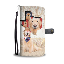 Load image into Gallery viewer, Awesome Golden Retriever Print Wallet Case-Free Shipping-TX State