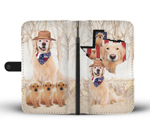 Load image into Gallery viewer, Awesome Golden Retriever Print Wallet Case-Free Shipping-TX State