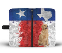 Load image into Gallery viewer, Amazing Golden Retriever Print Wallet Case- Free Shipping-TX State