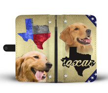 Load image into Gallery viewer, Amazing Golden Retriever Print Wallet Case- Free Shipping-TX State