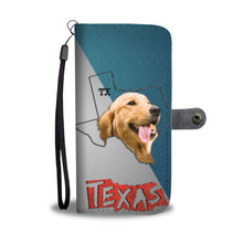 Load image into Gallery viewer, Amazing Golden Retriever Print Wallet Case- Free Shipping-TX State