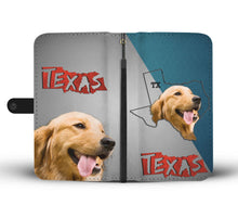 Load image into Gallery viewer, Amazing Golden Retriever Print Wallet Case- Free Shipping-TX State