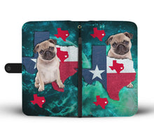 Load image into Gallery viewer, Awesome Pug Dog Print Wallet Case-Free Shipping-TX State