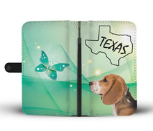 Load image into Gallery viewer, Beagle Butterfly Print Wallet Case-Free Shipping-TX State