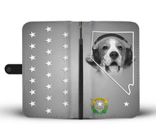 Load image into Gallery viewer, Beagle On White Print Wallet Case- Free Shipping-NV State