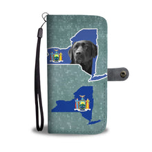 Load image into Gallery viewer, Black Labrador Dog Print Wallet Case-Free Shipping-NY State