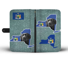 Load image into Gallery viewer, Black Labrador Dog Print Wallet Case-Free Shipping-NY State