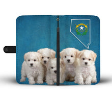 Load image into Gallery viewer, Bichon Frise Puppies Print Wallet Case- Free Shipping-NV State