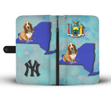 Load image into Gallery viewer, Basset Hound Dog Print Wallet Case-Free Shipping-NY State