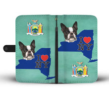 Load image into Gallery viewer, Boston Terrier Dog Print Wallet Case-Free Shipping-NY State