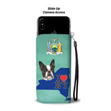 Load image into Gallery viewer, Boston Terrier Dog Print Wallet Case-Free Shipping-NY State