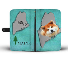 Load image into Gallery viewer, Akita Dog Print Wallet Case-Free Shipping-ME State