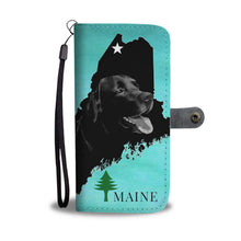 Load image into Gallery viewer, Black Labrador Dog Print Wallet Case-Free Shipping-ME State