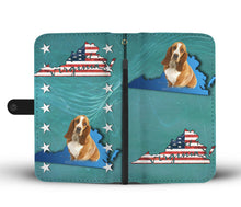 Load image into Gallery viewer, Basset Hound Dog Print Wallet Case-Free Shipping-VA State